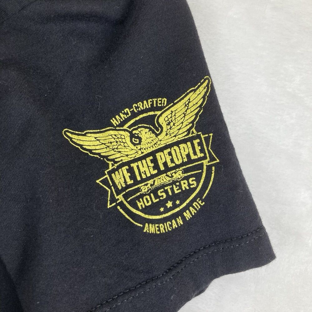 We The People Holsters T Shirt Women’s Size Medium Black Yellow Made In USA - Picture 4 of 8
